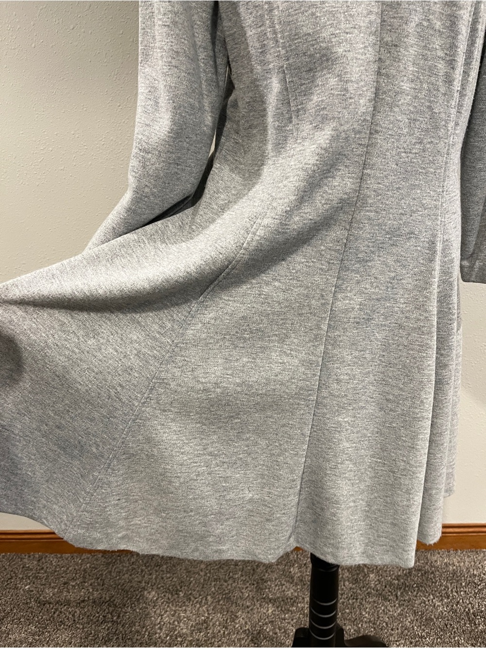 Vintage Gray Long-Sleeve mini Dress size 16 - Picture 5 of 13